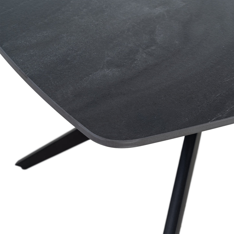 MESA CENTRO NEGRO PIEDRA SINTERIZADA 120 X 60 X 42 CM