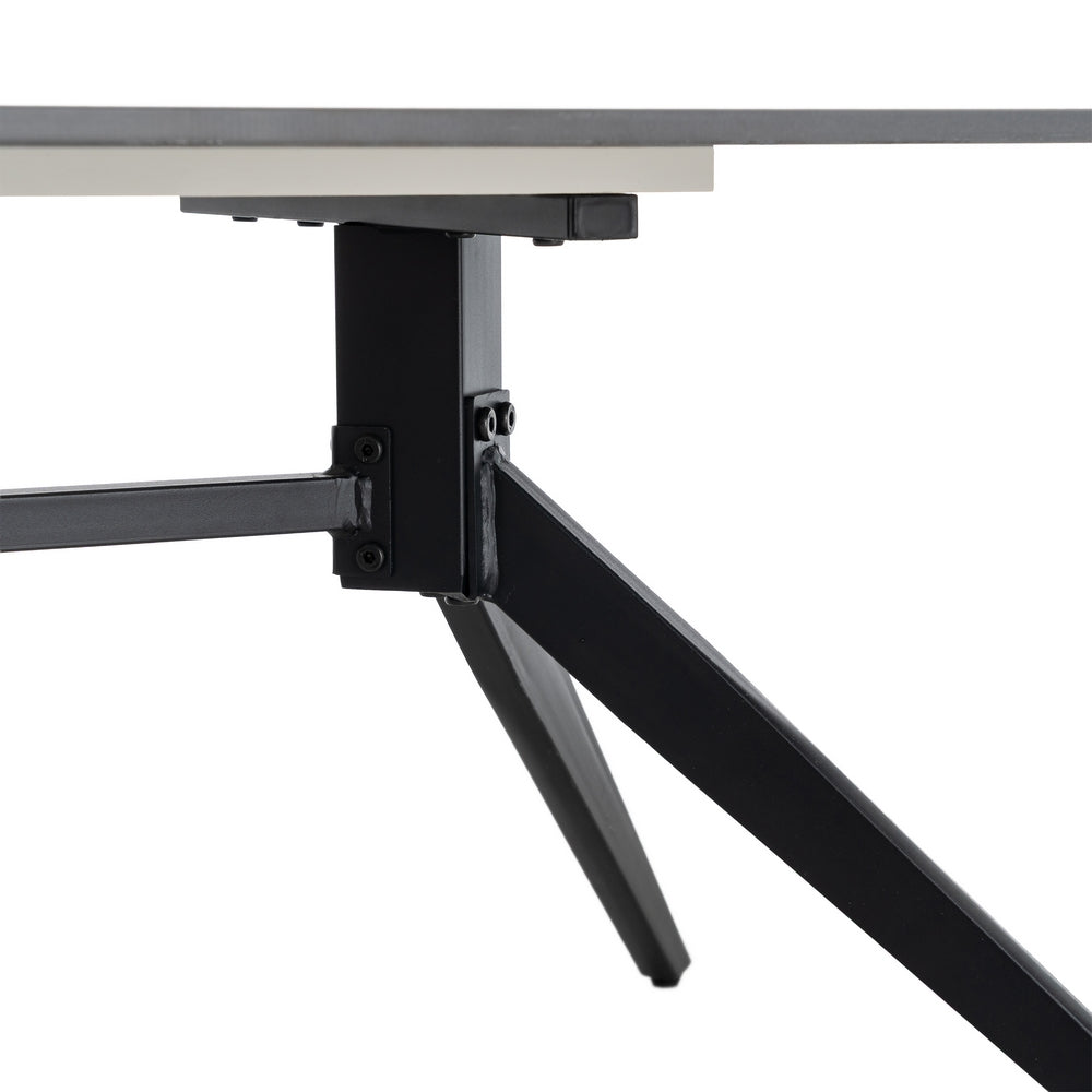 MESA CENTRO NEGRO PIEDRA SINTERIZADA 120 X 60 X 42 CM