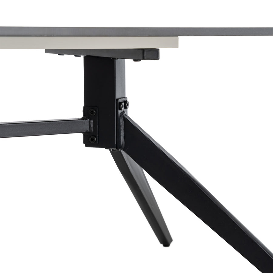MESA CENTRO NEGRO PIEDRA SINTERIZADA 120 X 60 X 42 CM