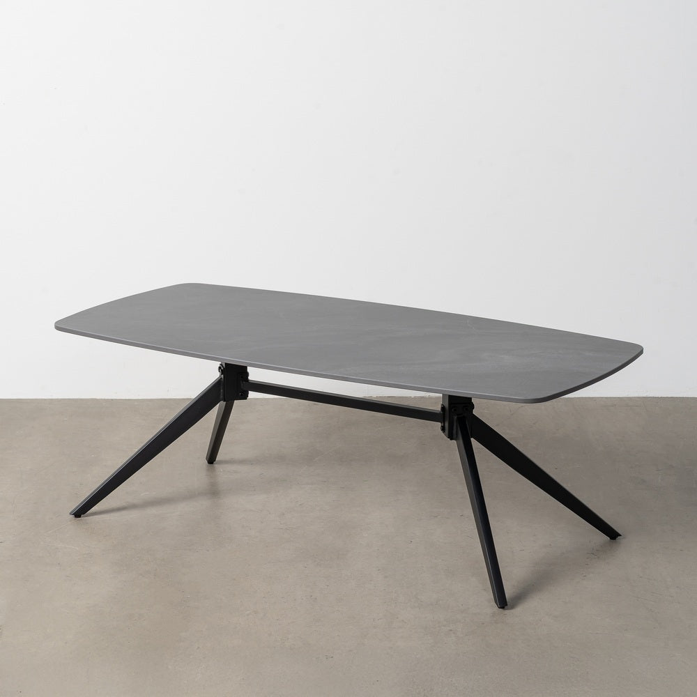 MESA CENTRO NEGRO PIEDRA SINTERIZADA 120 X 60 X 42 CM