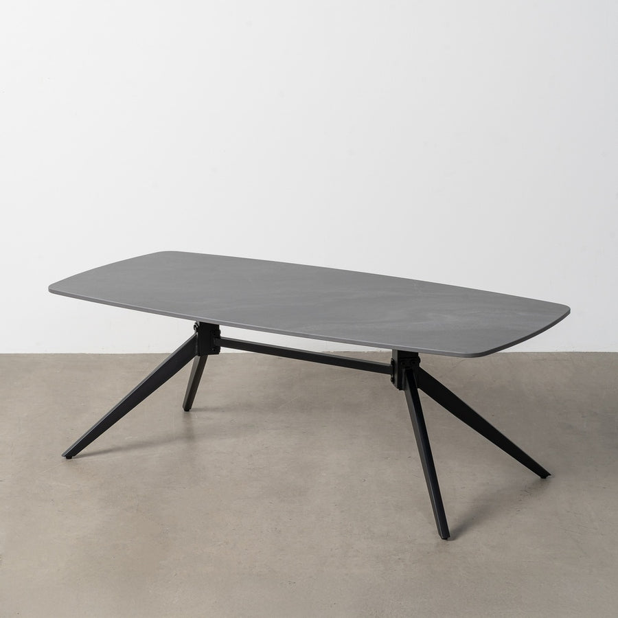 MESA CENTRO NEGRO PIEDRA SINTERIZADA 120 X 60 X 42 CM