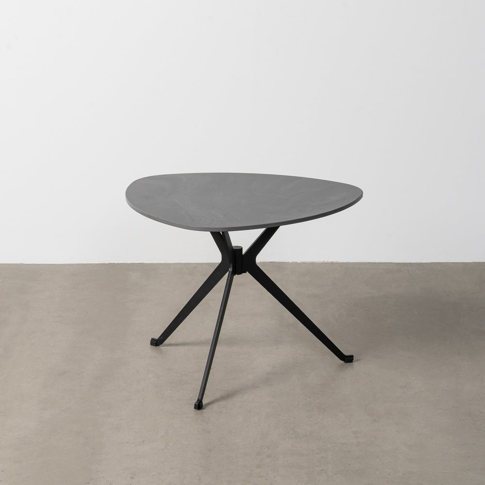 MESA CENTRO NEGRO PIEDRA SINTERIZADA 60 X 60 X 45 CM