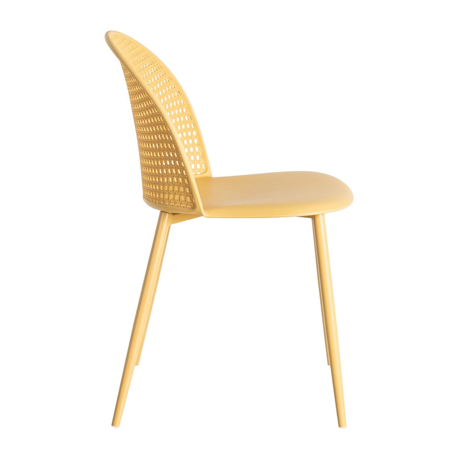 SILLA AMARILLO PP-METAL CONTRACT 51 X 46 X 80 CM