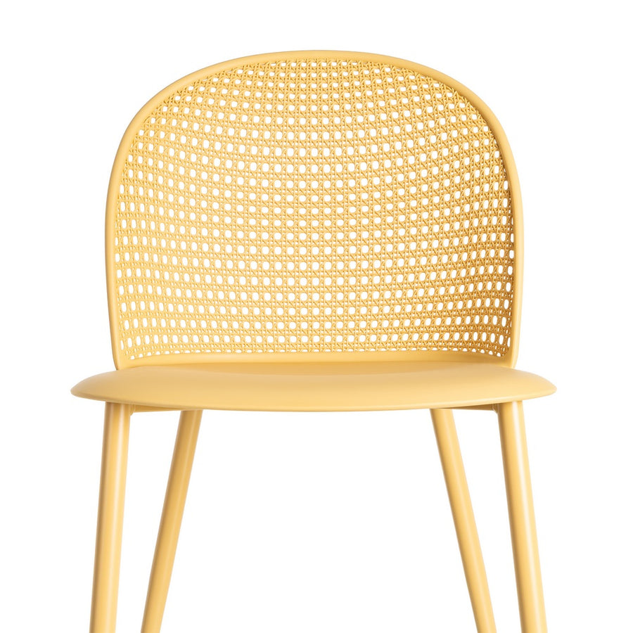 SILLA AMARILLO PP-METAL CONTRACT 51 X 46 X 80 CM