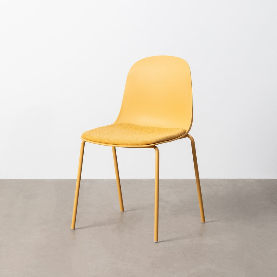 SILLA AMARILLO PP-METAL INTERIOR 46 X 51 X 85 CM