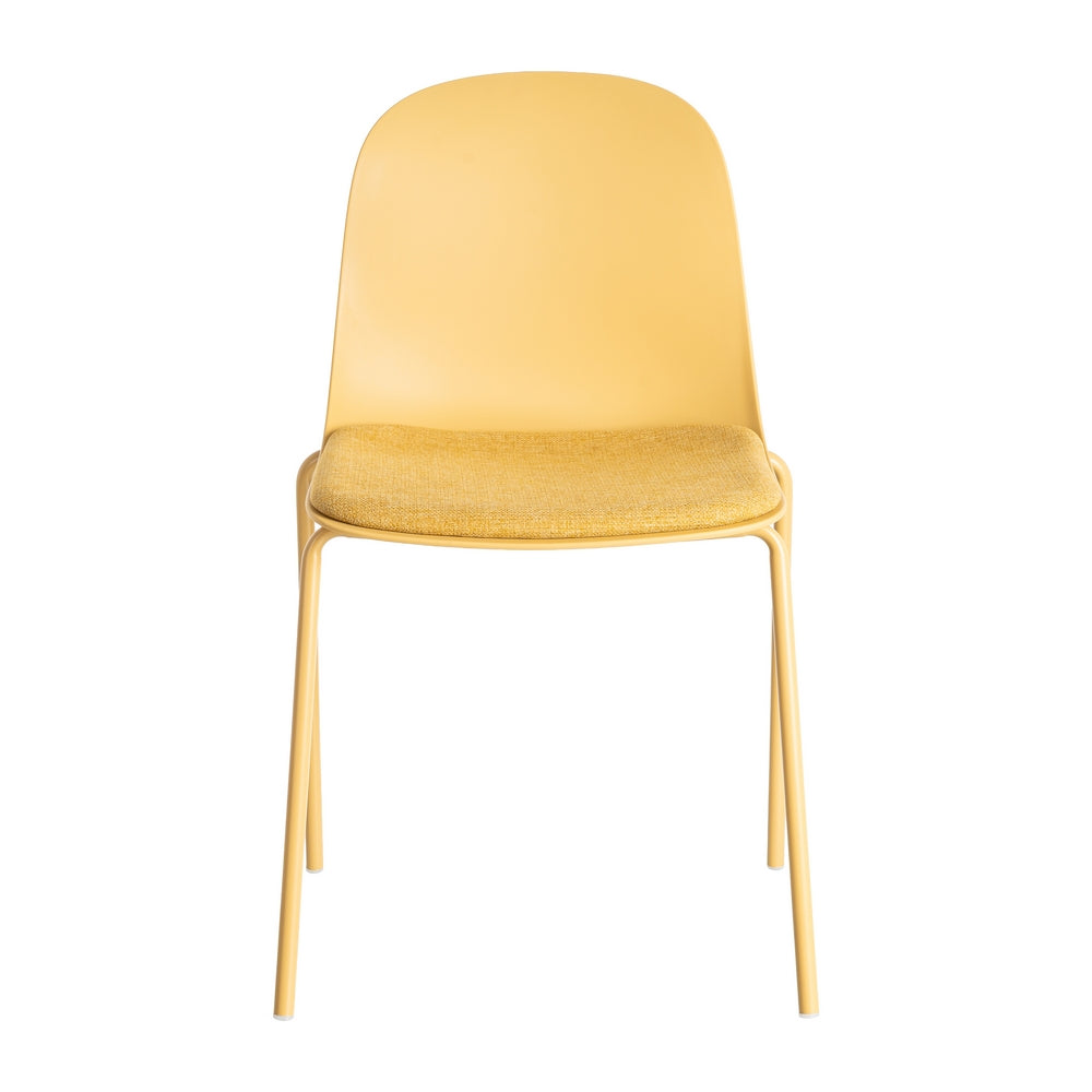 SILLA AMARILLO PP-METAL INTERIOR 46 X 51 X 85 CM