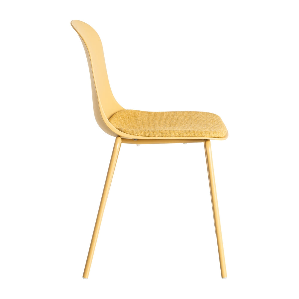 SILLA AMARILLO PP-METAL INTERIOR 46 X 51 X 85 CM