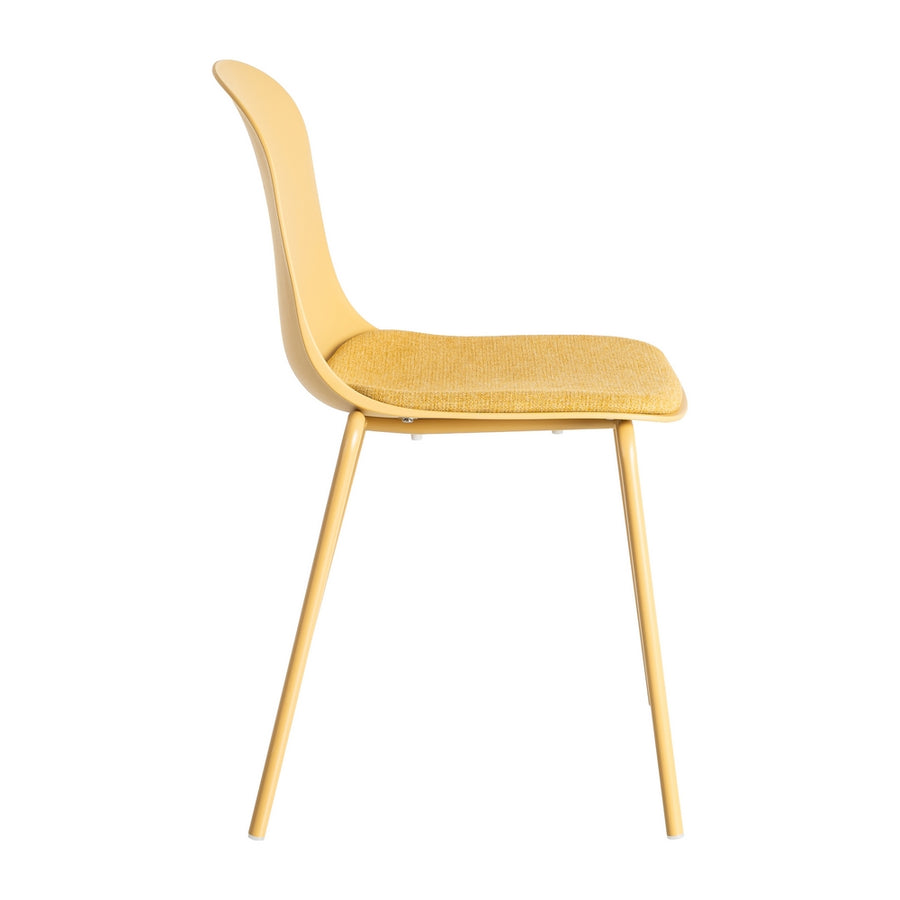 SILLA AMARILLO PP-METAL INTERIOR 46 X 51 X 85 CM