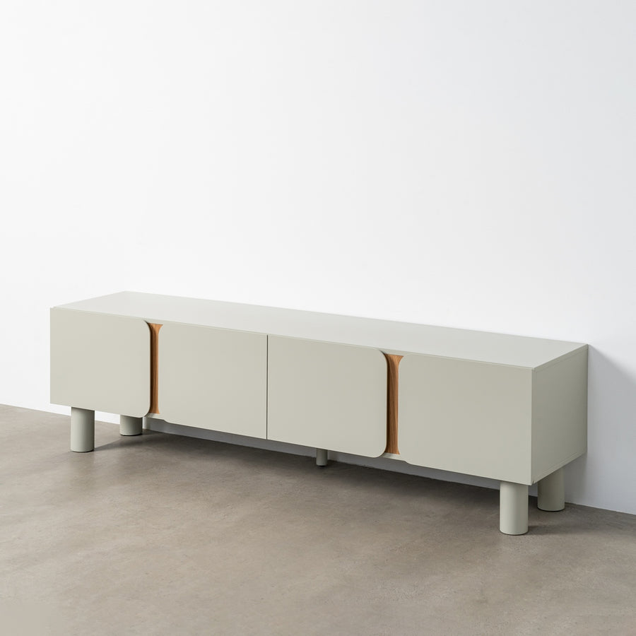 TAUPE TV UNIT MDF LIVING ROOM 180 X 40 X 50 CM