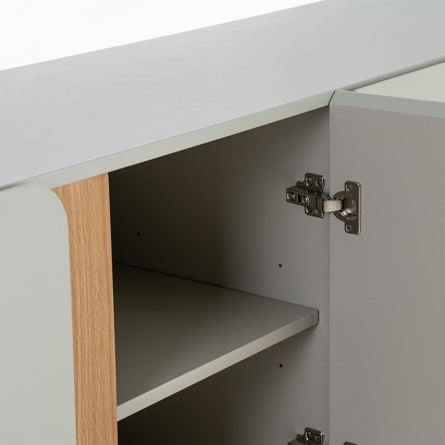 TAUPE TV UNIT MDF LIVING ROOM 180 X 40 X 50 CM