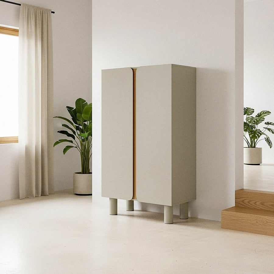 ARMARIO TAUPE DM SALÓN 80 X 40 X 137 CM