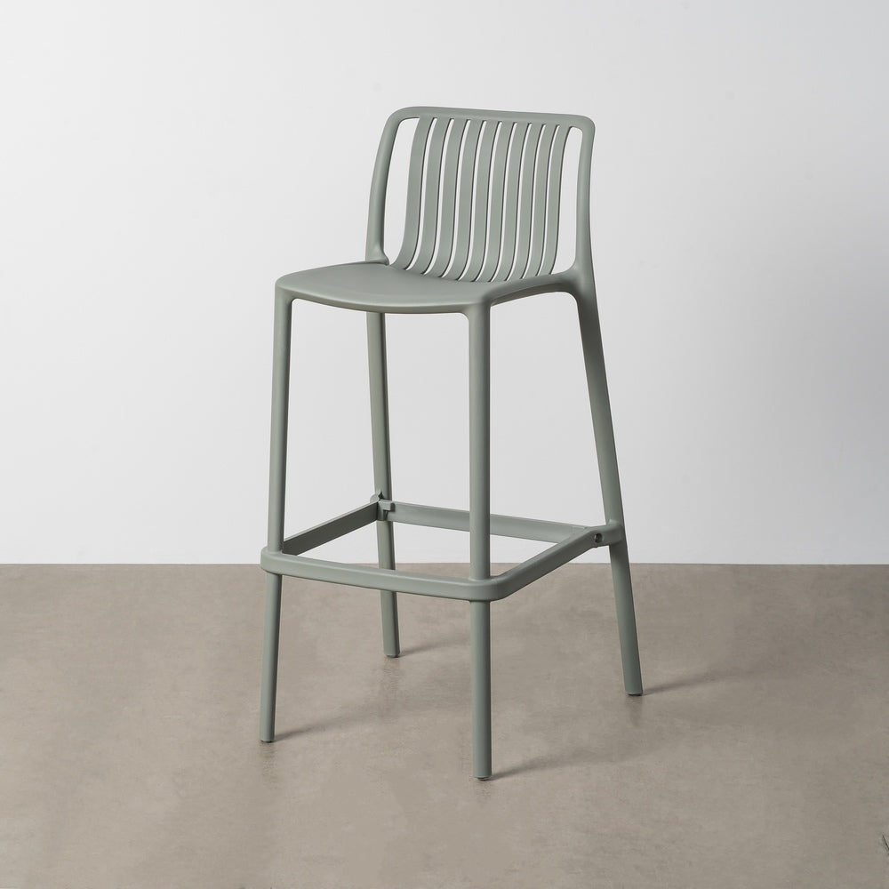 GREEN POLYPROPYLENE OUTDOOR STOOL 52 X 55 X 100 CM