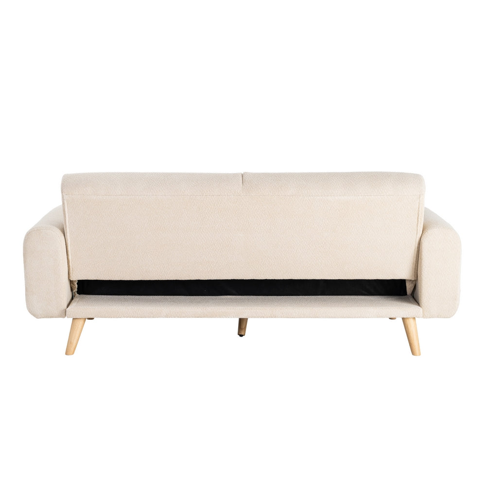 SOFÁ-CAMA CREMA TEJIDO SALÓN 218 X 82 X 90 CM