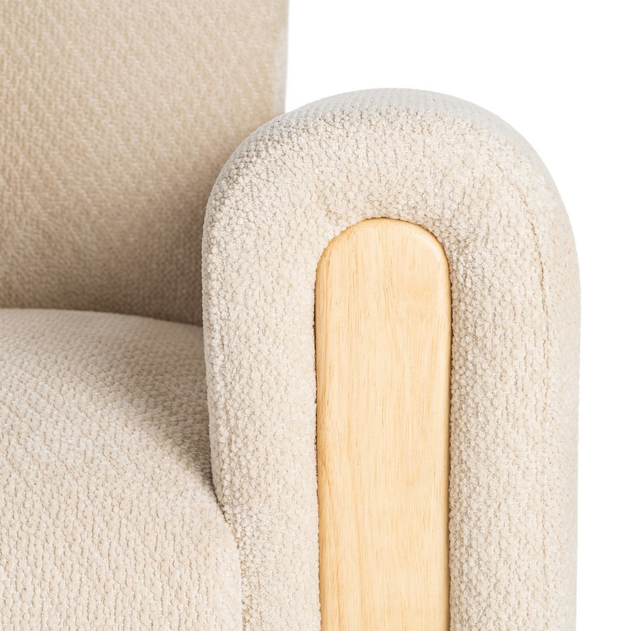 SOFÁ-CAMA CREMA TEJIDO SALÓN 218 X 82 X 90 CM
