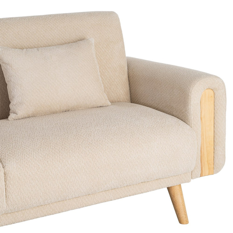 SOFÁ-CAMA CREMA TEJIDO SALÓN 218 X 82 X 90 CM
