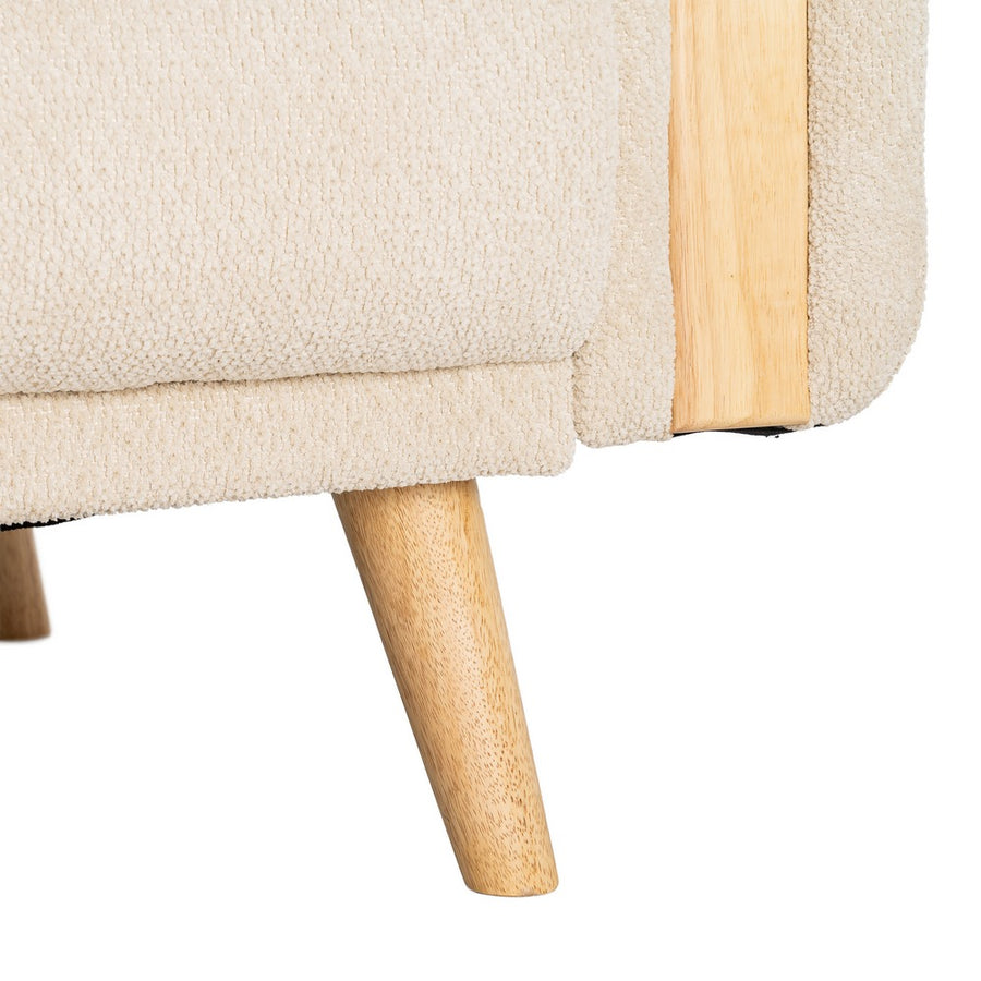 SOFÁ-CAMA CREMA TEJIDO SALÓN 218 X 82 X 90 CM
