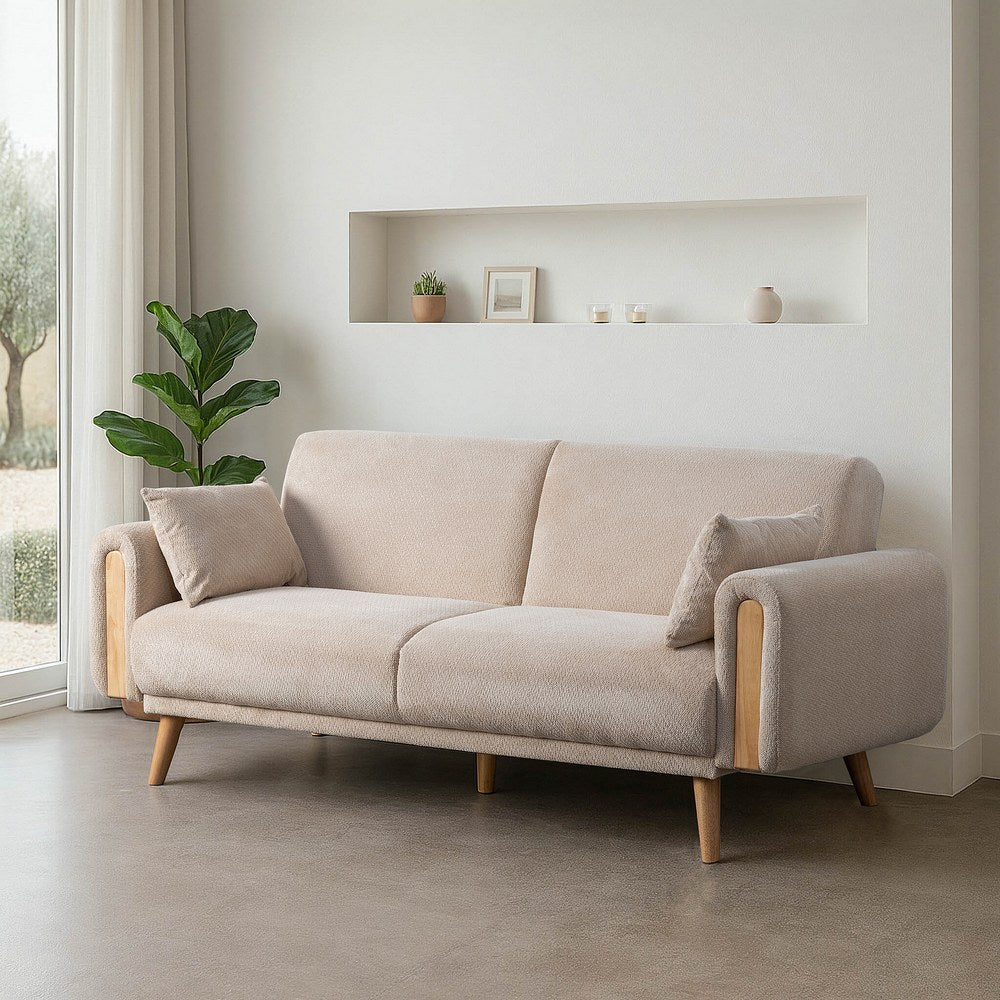 SOF�-CAMA CREMA TEJIDO SAL�N 218 X 82 X 90 CM