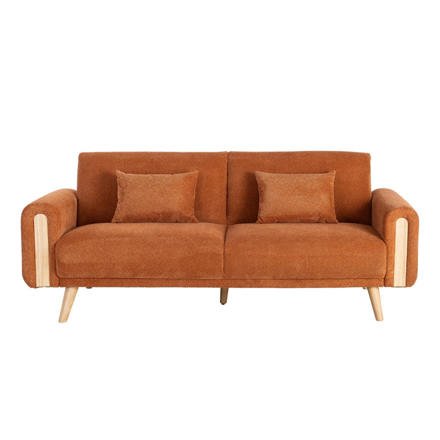 SOFÁ-CAMA TERRACOTA TEJIDO SALÓN 218 X 82 X 90 CM