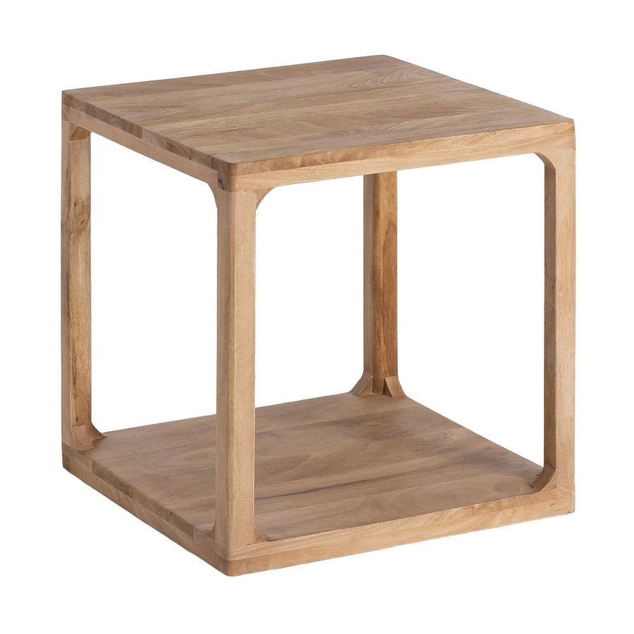 MANGO WOOD NATURAL SIDE TABLE 50 X 50 X 50 CM