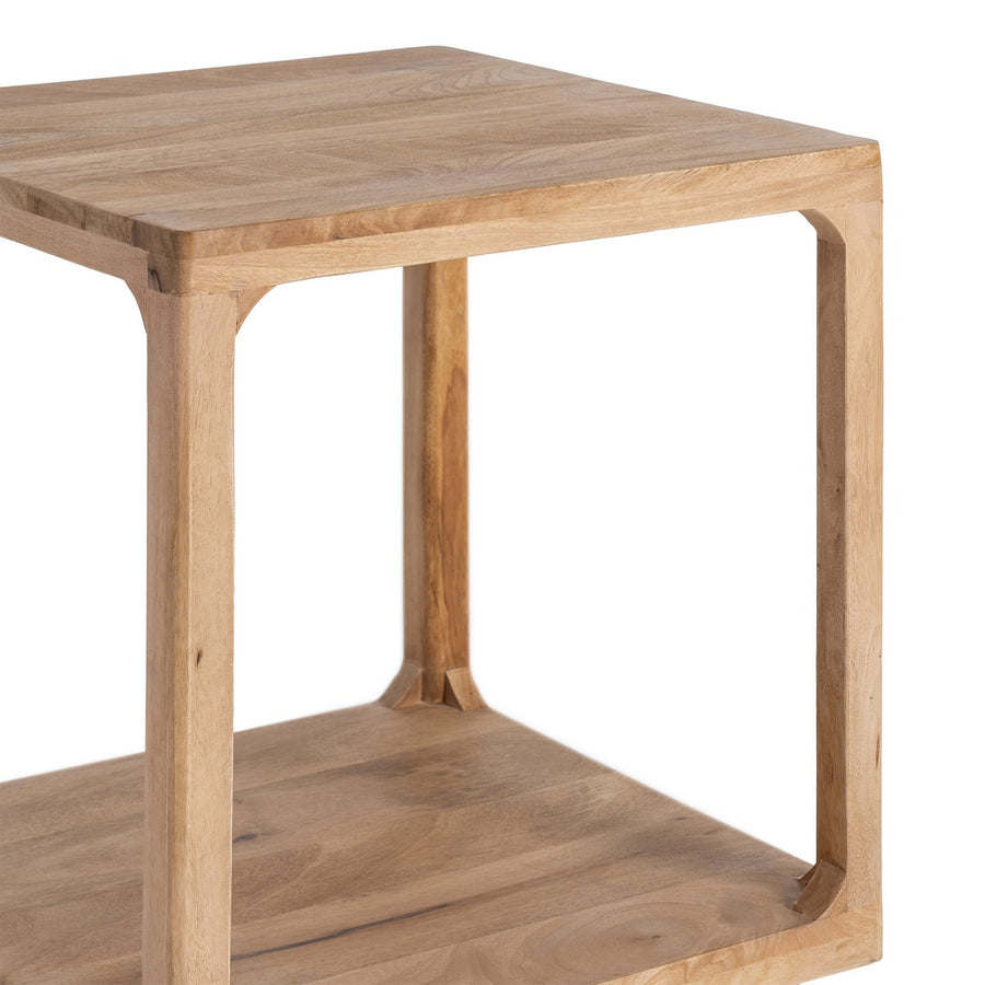 MANGO WOOD NATURAL SIDE TABLE 50 X 50 X 50 CM