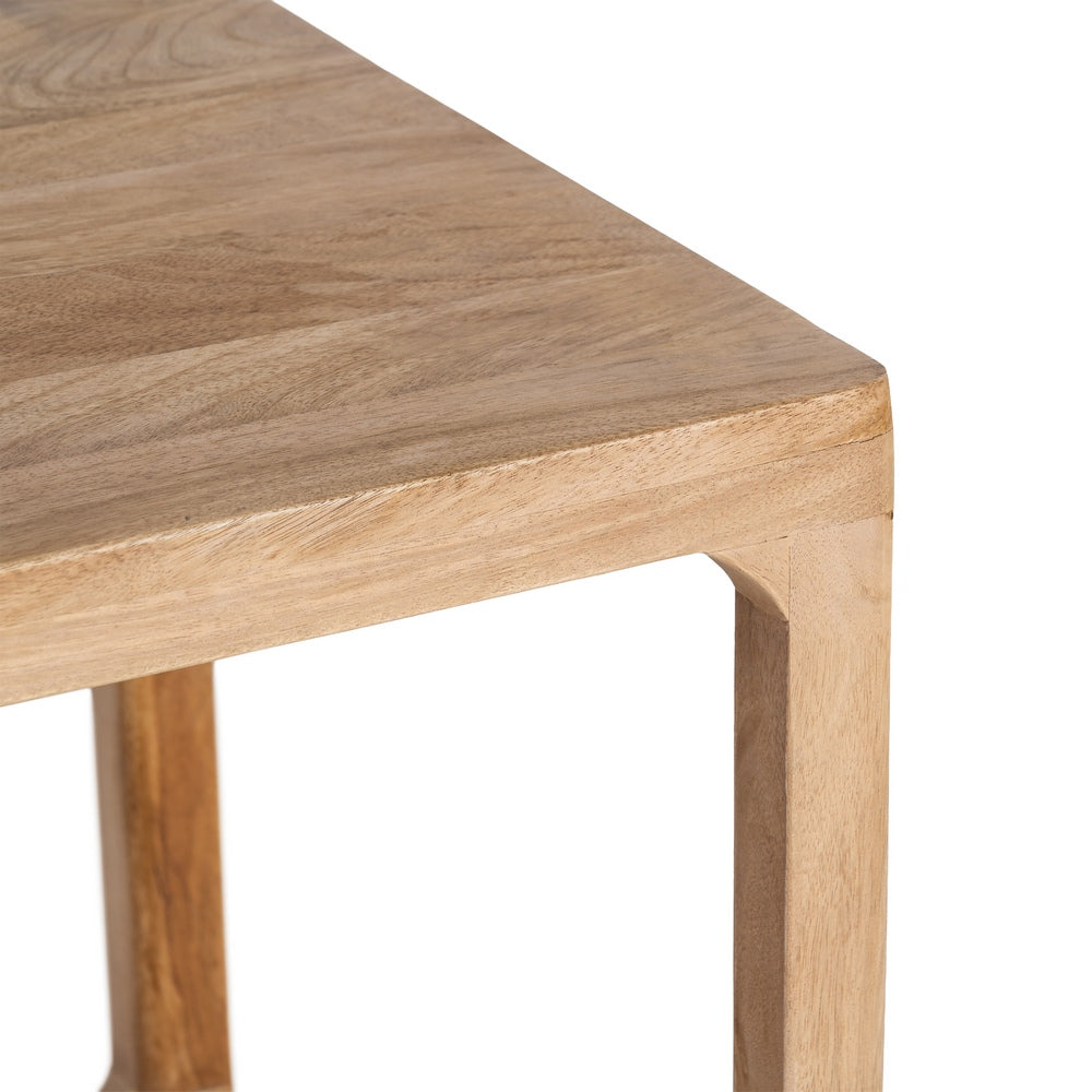 MESA AUXILIAR NATURAL MADERA DE MANGO 50 X 50 X 50 CM