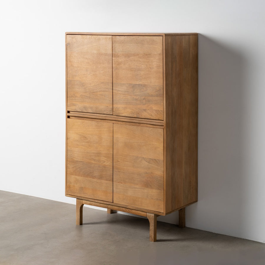 ARMARIO NATURAL MADERA DE MANGO SALÓN 90 X 45 X 145 CM