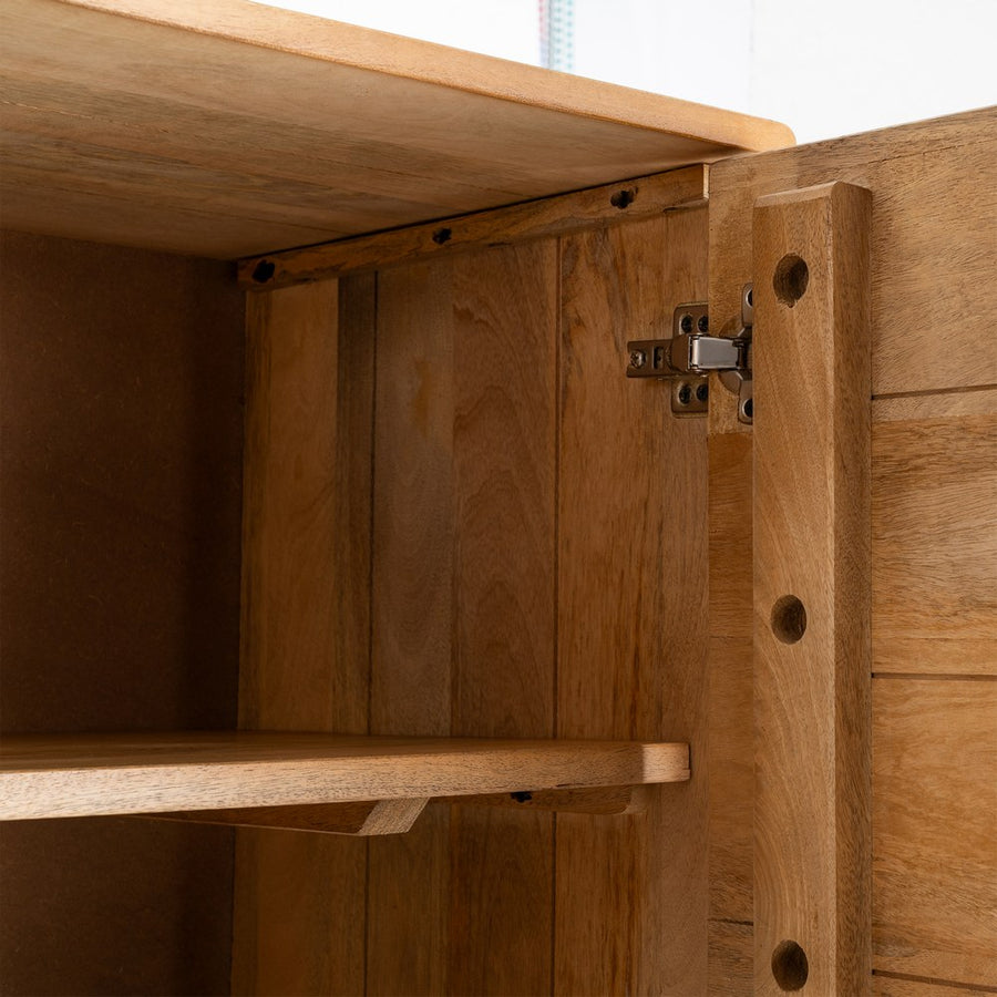 ARMARIO NATURAL MADERA DE MANGO SALÓN 90 X 45 X 145 CM