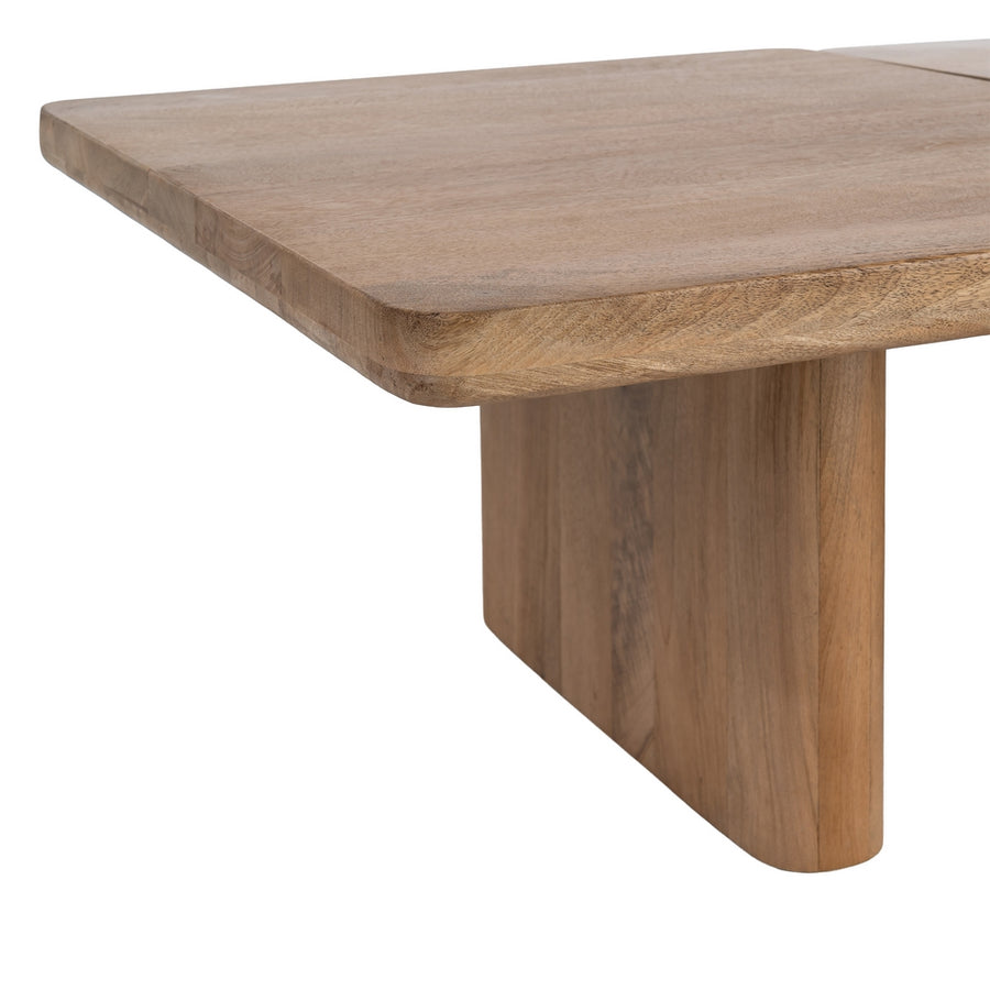 S/2 MESA CENTRO NATURAL MADERA DE MANGO 120 X 70 X 36 CM