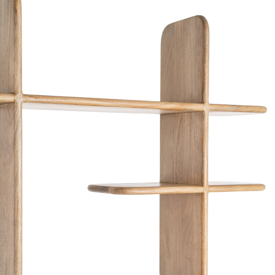 LIVING ROOM MANGO WOOD NATURAL SHELF 124 X 28 X 200 CM