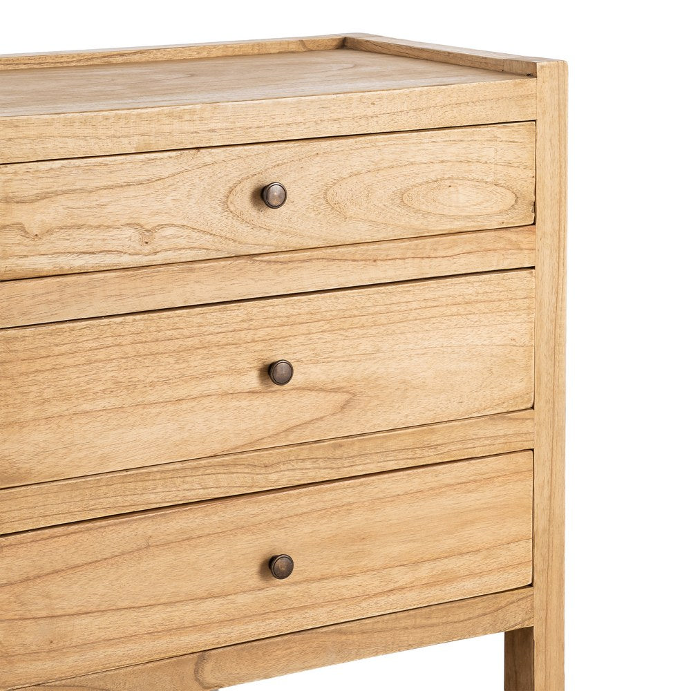 MESITA NATURAL MADERA MINDI DORMITORIO 65 X 40 X 65 CM