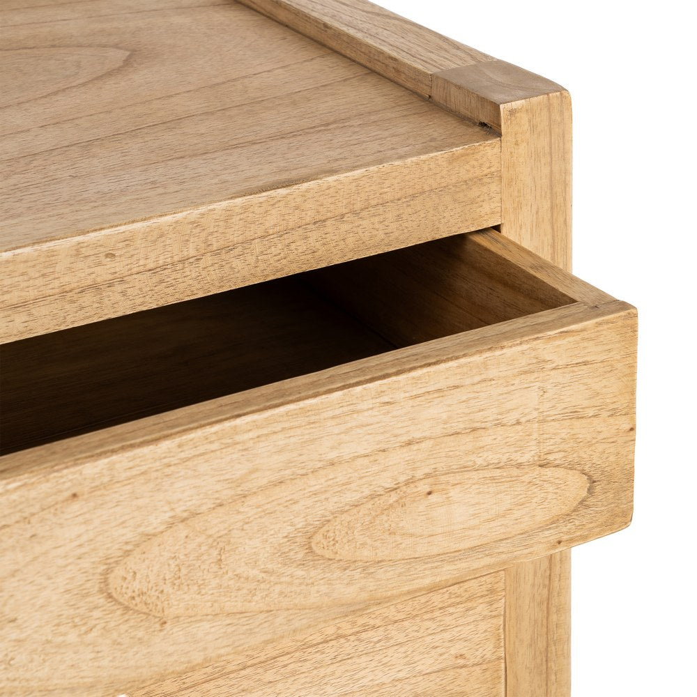 MESITA NATURAL MADERA MINDI DORMITORIO 65 X 40 X 65 CM