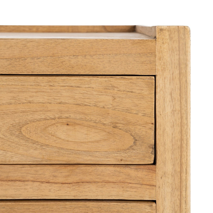 MESITA NATURAL MADERA MINDI DORMITORIO 65 X 40 X 65 CM