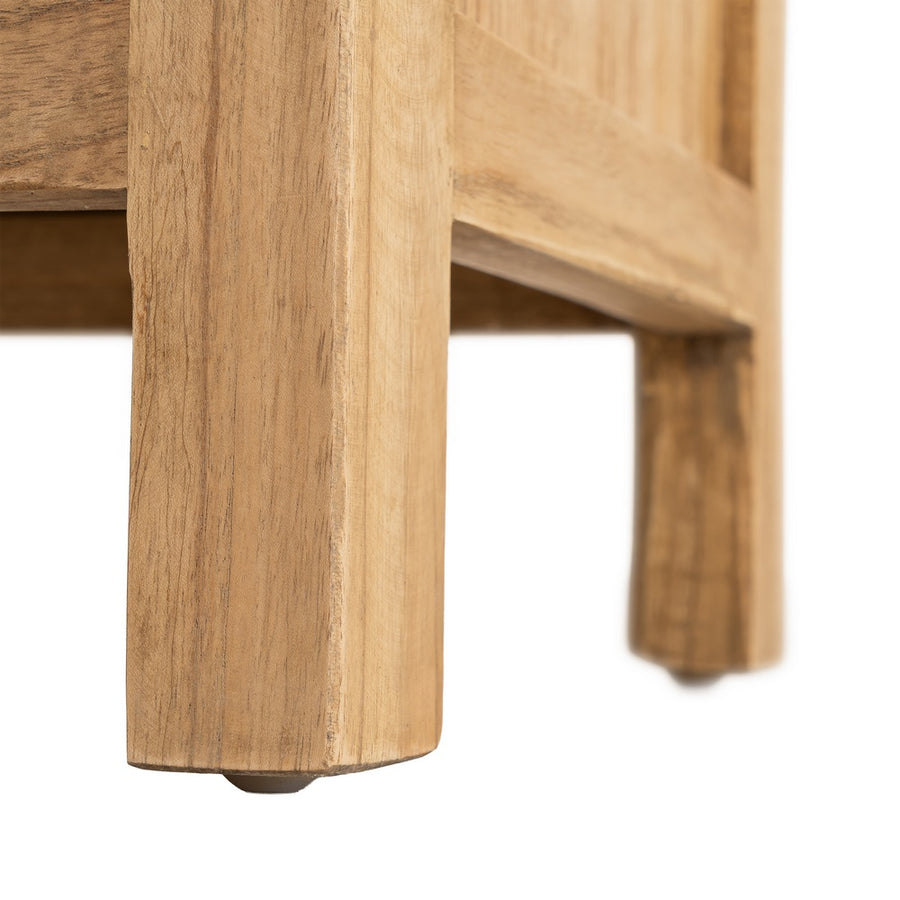 MESITA NATURAL MADERA MINDI DORMITORIO 65 X 40 X 65 CM