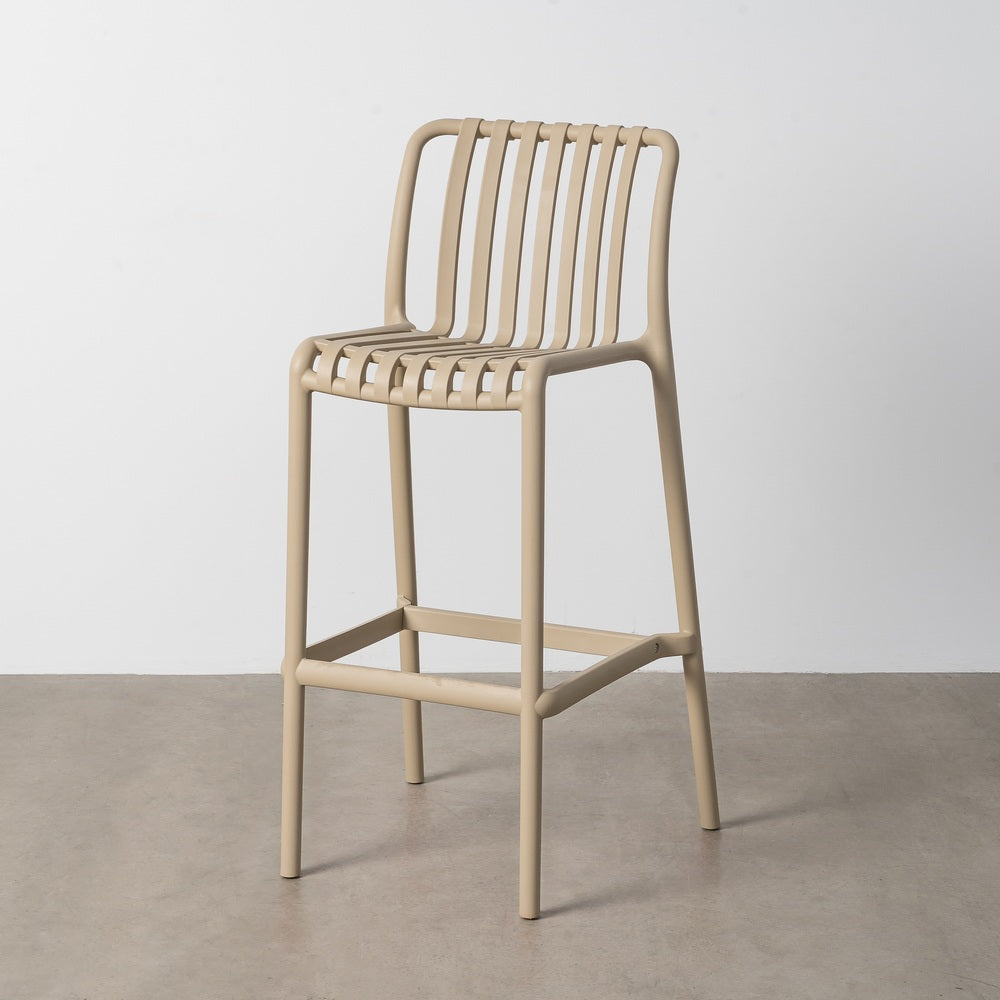 TABURETE BEIGE POLIPROPILENO EXTERIOR 51 X 50 X 102 CM