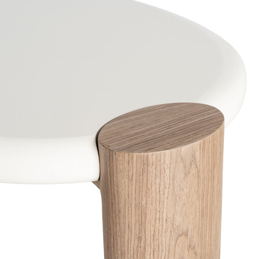 WHITE-NATURAL COFFEE TABLE MDF LIVING ROOM 125 X 60 X 41 CM