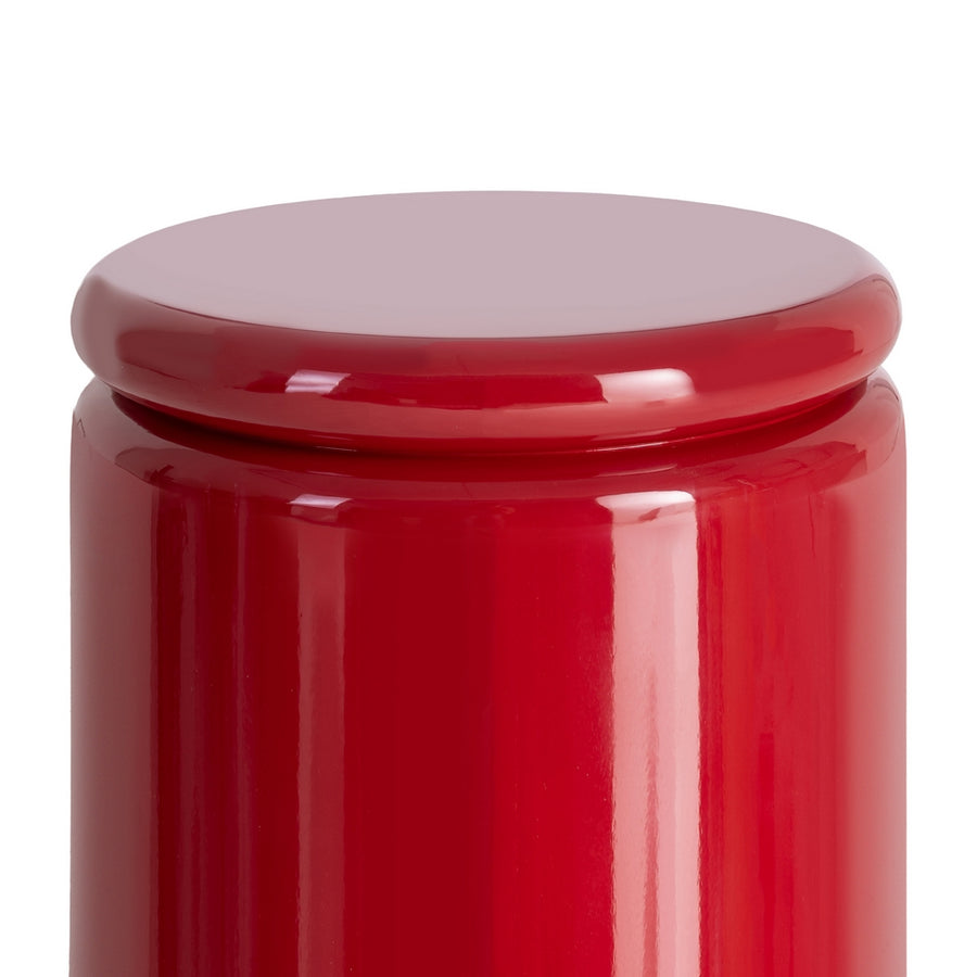 MESA AUXILIAR LACADO ROJO DM SALÓN 40 X 40 X 43 CM