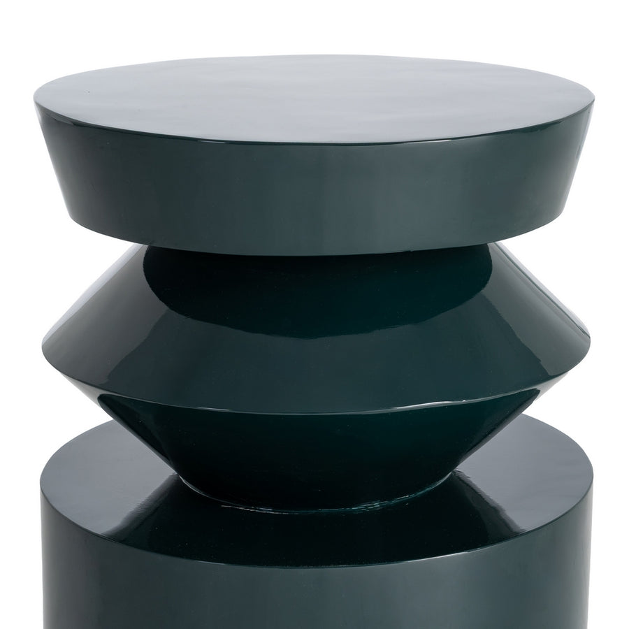 GREEN LACQUERED MDF SIDE TABLE LIVING ROOM 39.50 X 39.50 X 50 CM