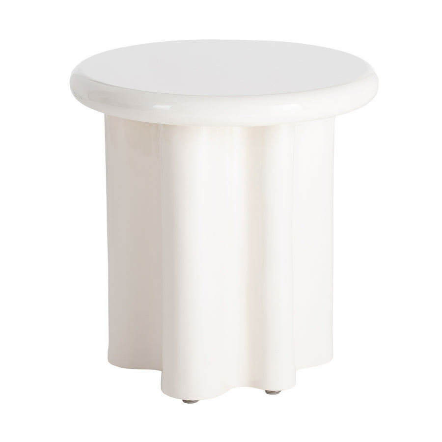 MESA AUXILIAR LACADO CREMA DM SALÓN 50 X 50 X 50 CM