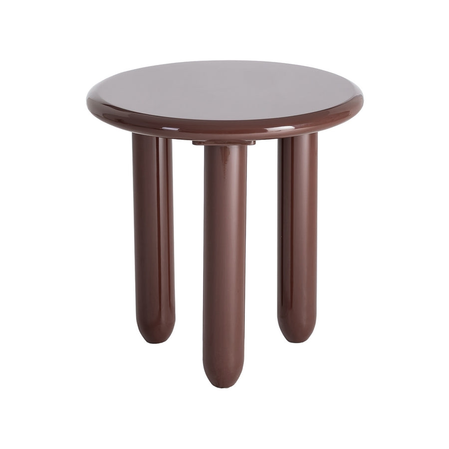 MESA AUXILIAR LACADO GRANATE DM SALÓN 50 X 50 X 50,50 CM