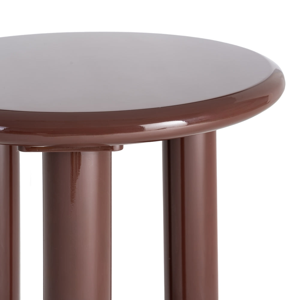 MESA AUXILIAR LACADO GRANATE DM SAL�N 50 X 50 X 50,50 CM
