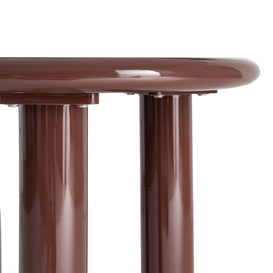 MESA AUXILIAR LACADO GRANATE DM SALÓN 50 X 50 X 50,50 CM