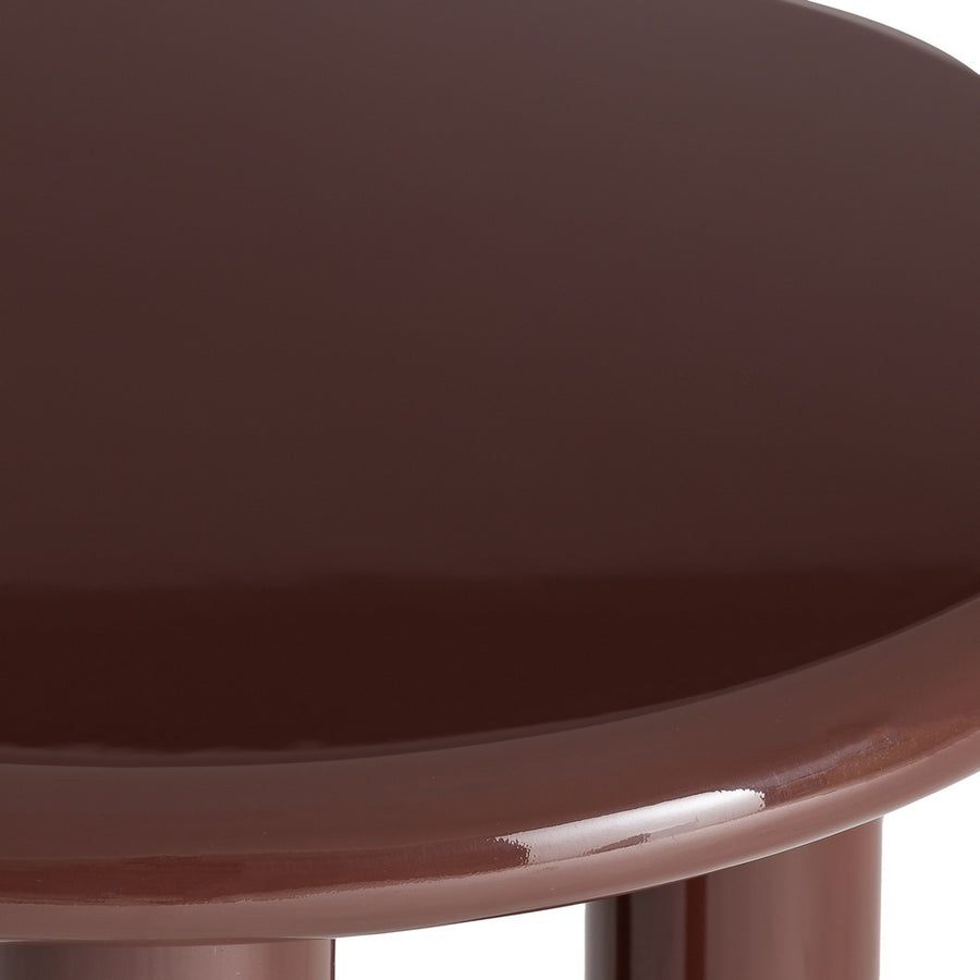 MESA AUXILIAR LACADO GRANATE DM SALÓN 50 X 50 X 50,50 CM