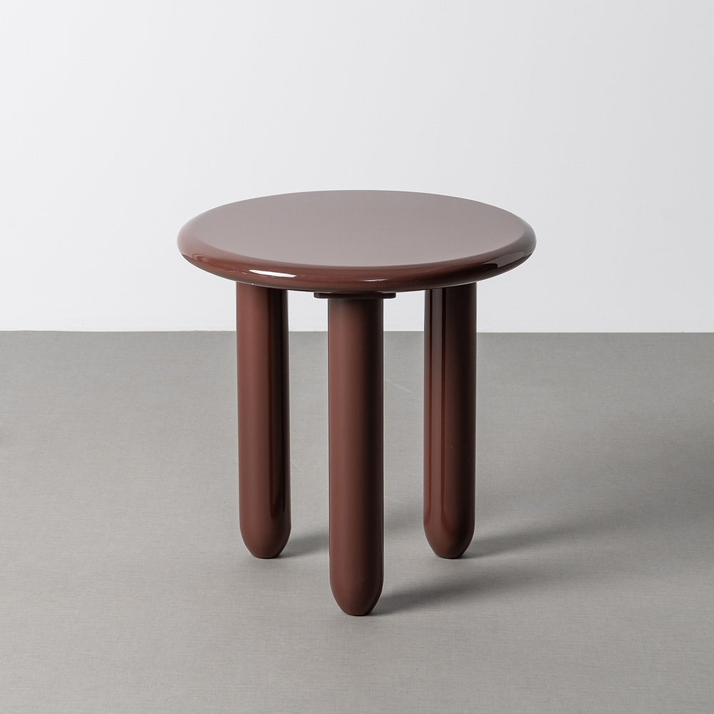 MESA AUXILIAR LACADO GRANATE DM SALÓN 50 X 50 X 50,50 CM