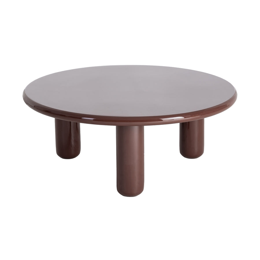MESA CENTRO LACADO GRANATE DM SALÓN 90 X 90 X 36 CM
