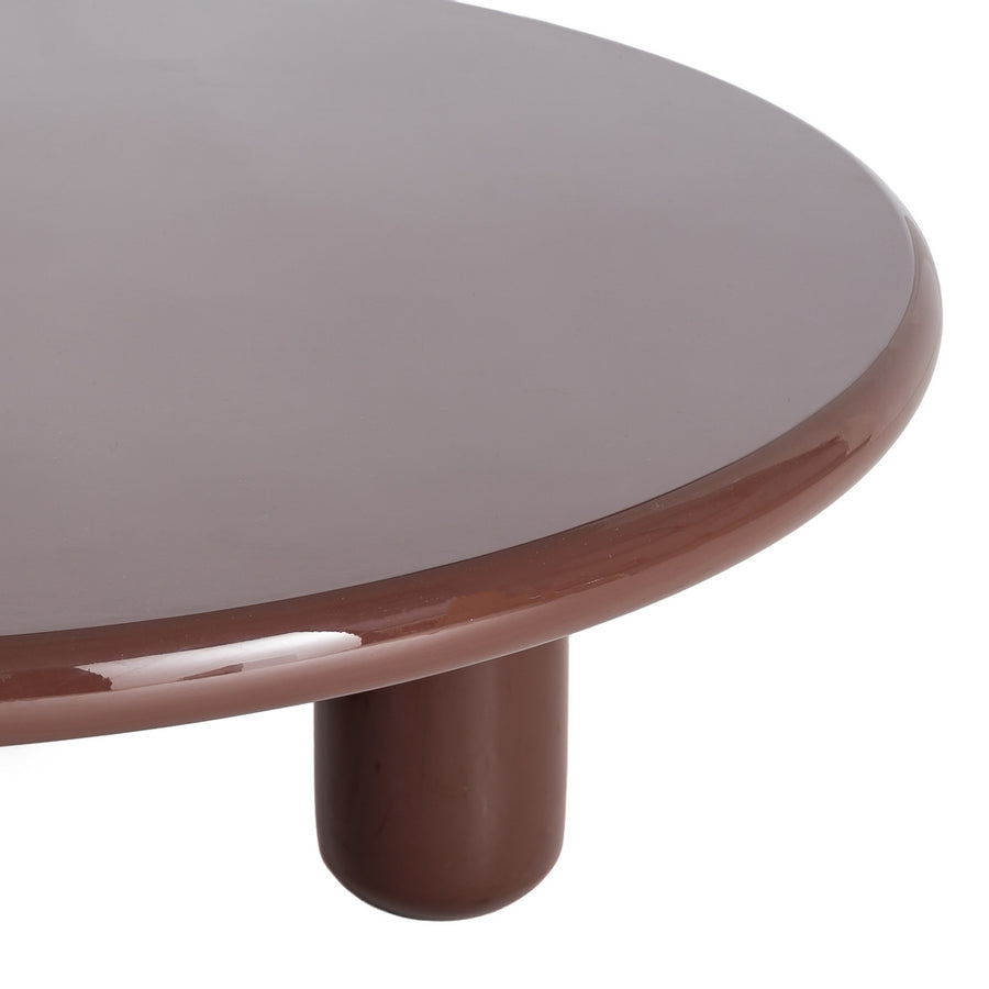 MESA CENTRO LACADO GRANATE DM SALÓN 90 X 90 X 36 CM