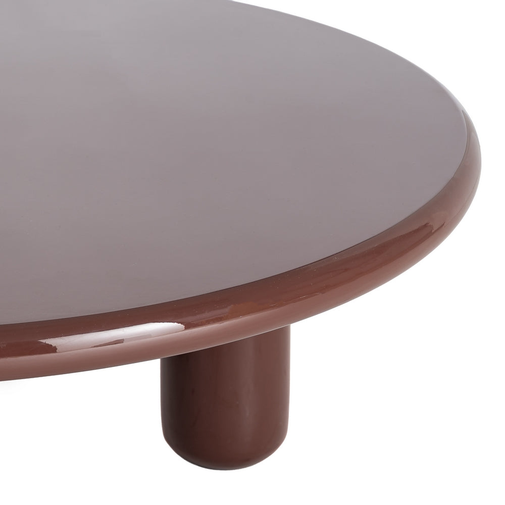 MESA CENTRO LACADO GRANATE DM SALÓN 90 X 90 X 36 CM