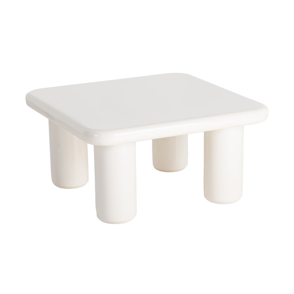 MESA CENTRO LACADO CREMA DM SALÓN 78 X 78 X 41 CM