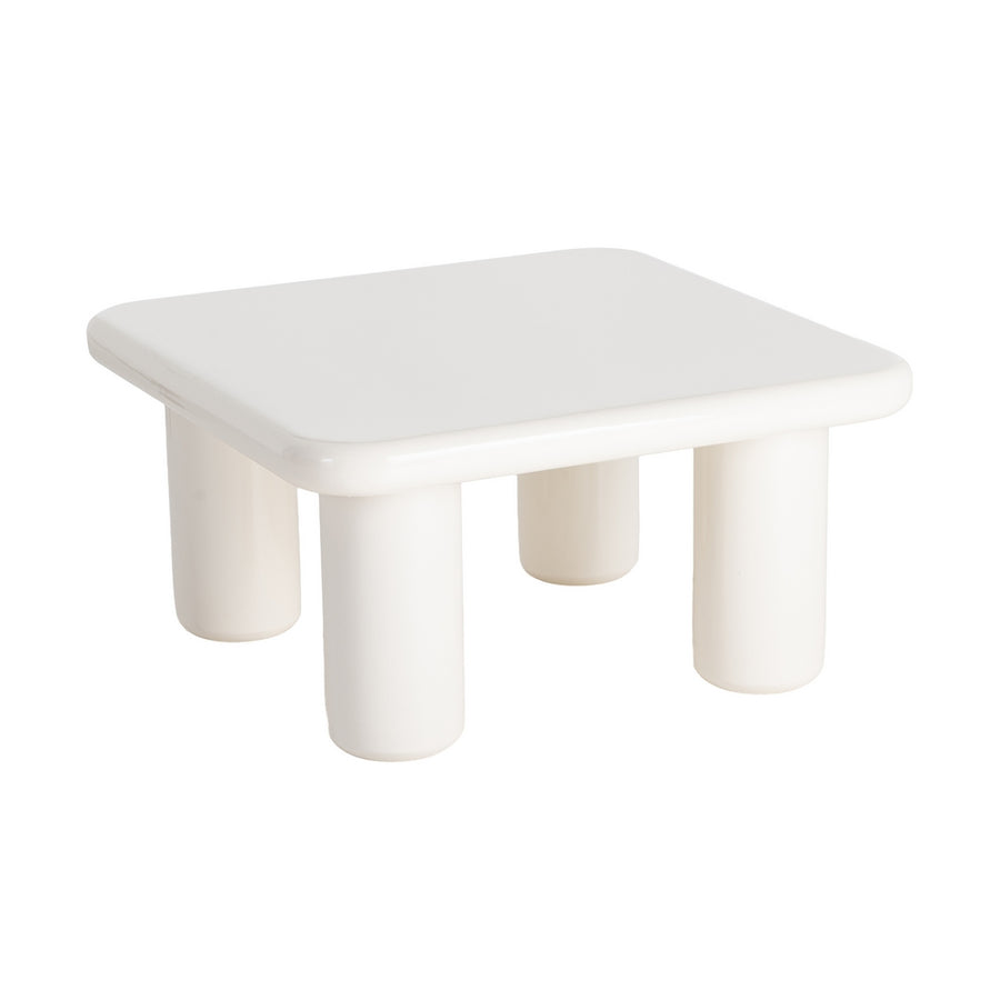 MESA CENTRO LACADO CREMA DM SALÓN 78 X 78 X 41 CM