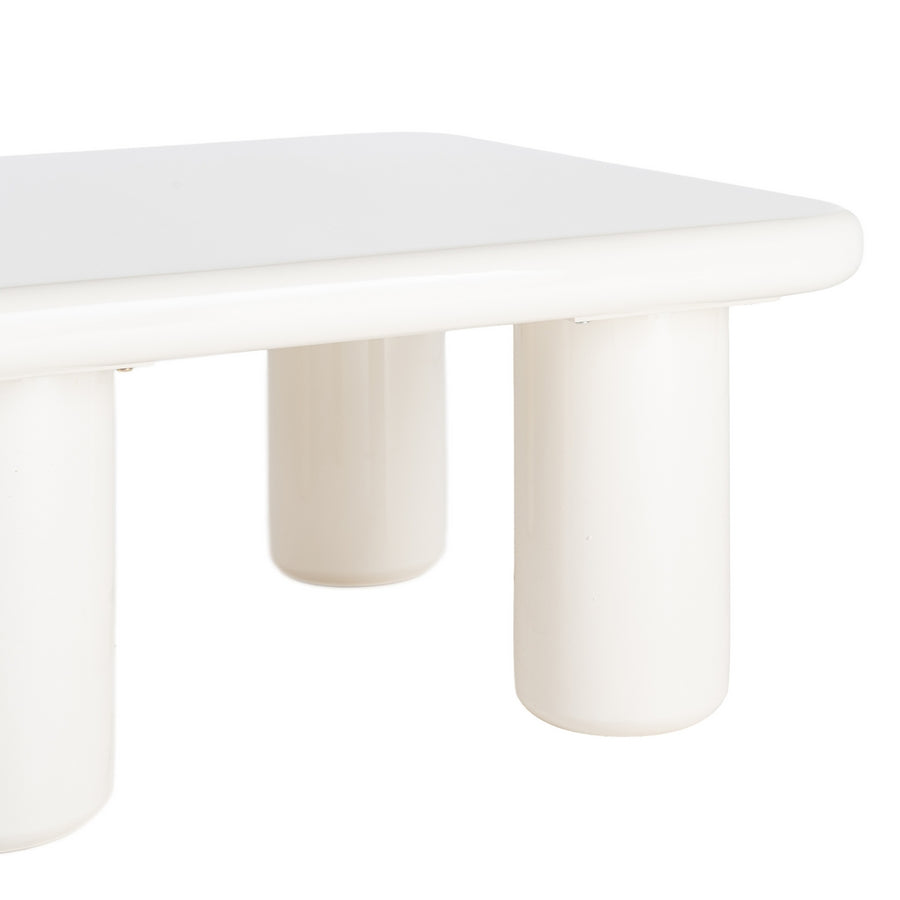 MESA CENTRO LACADO CREMA DM SALÓN 78 X 78 X 41 CM
