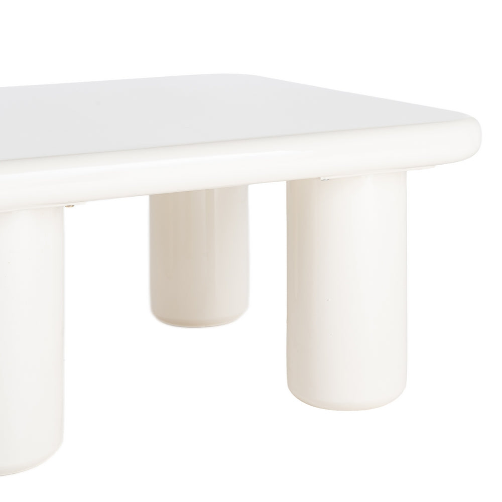 MESA CENTRO LACADO CREMA DM SALÓN 78 X 78 X 41 CM